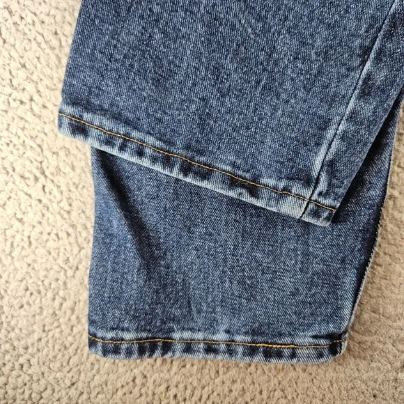 Wrangler Jeans Womens 14 Blue Denim High Rise Straight Leg Western Cowgirl - Picture 14 of 16